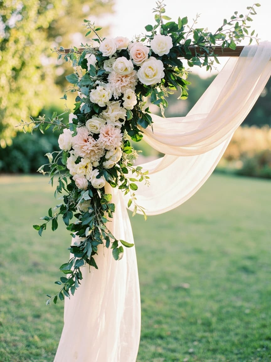 Floral ceremony arch