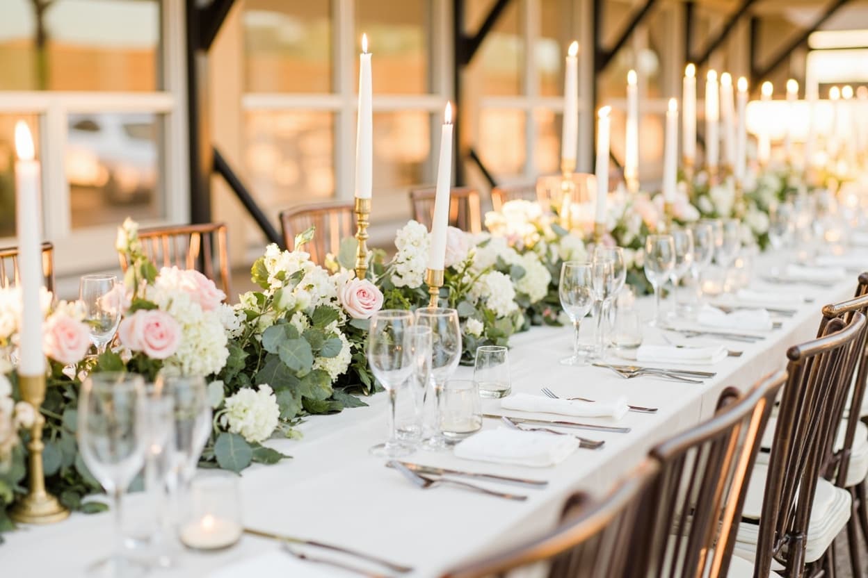 Reception tablescape